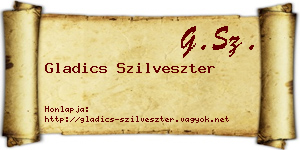 Gladics Szilveszter névjegykártya